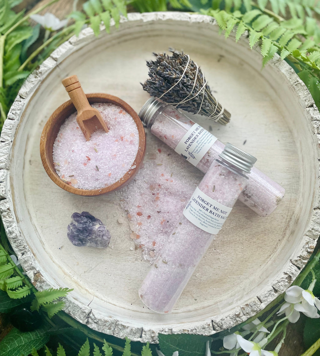Forget Me Not Lavender Bath Salt Tubes | Body Care & Wellness | Wiccan Center