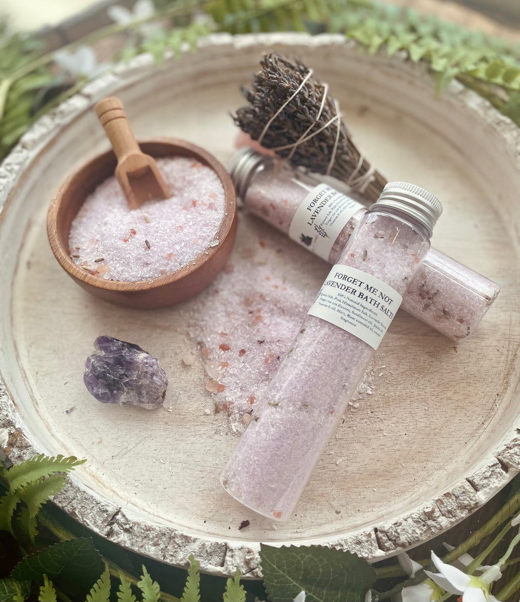 Forget Me Not Lavender Bath Salt Tubes | Body Care & Wellness | Wiccan Center
