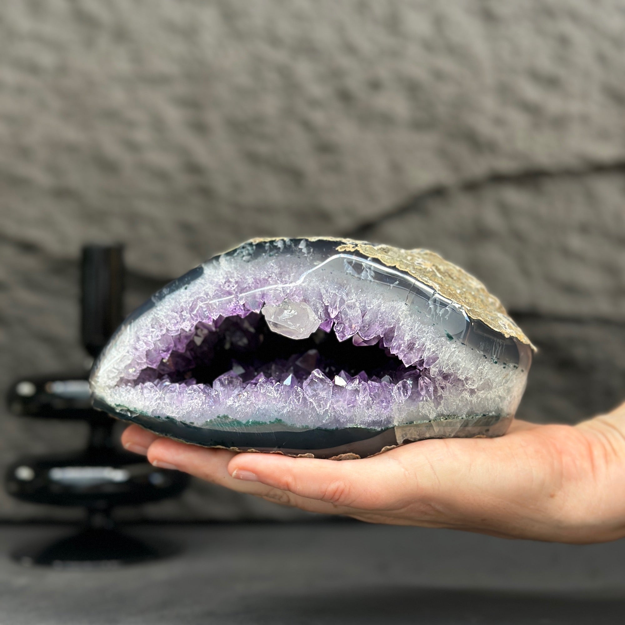 Uruguayan Amethyst & Agate Crystal Geode | Amethyst Geodes | Wiccan Center