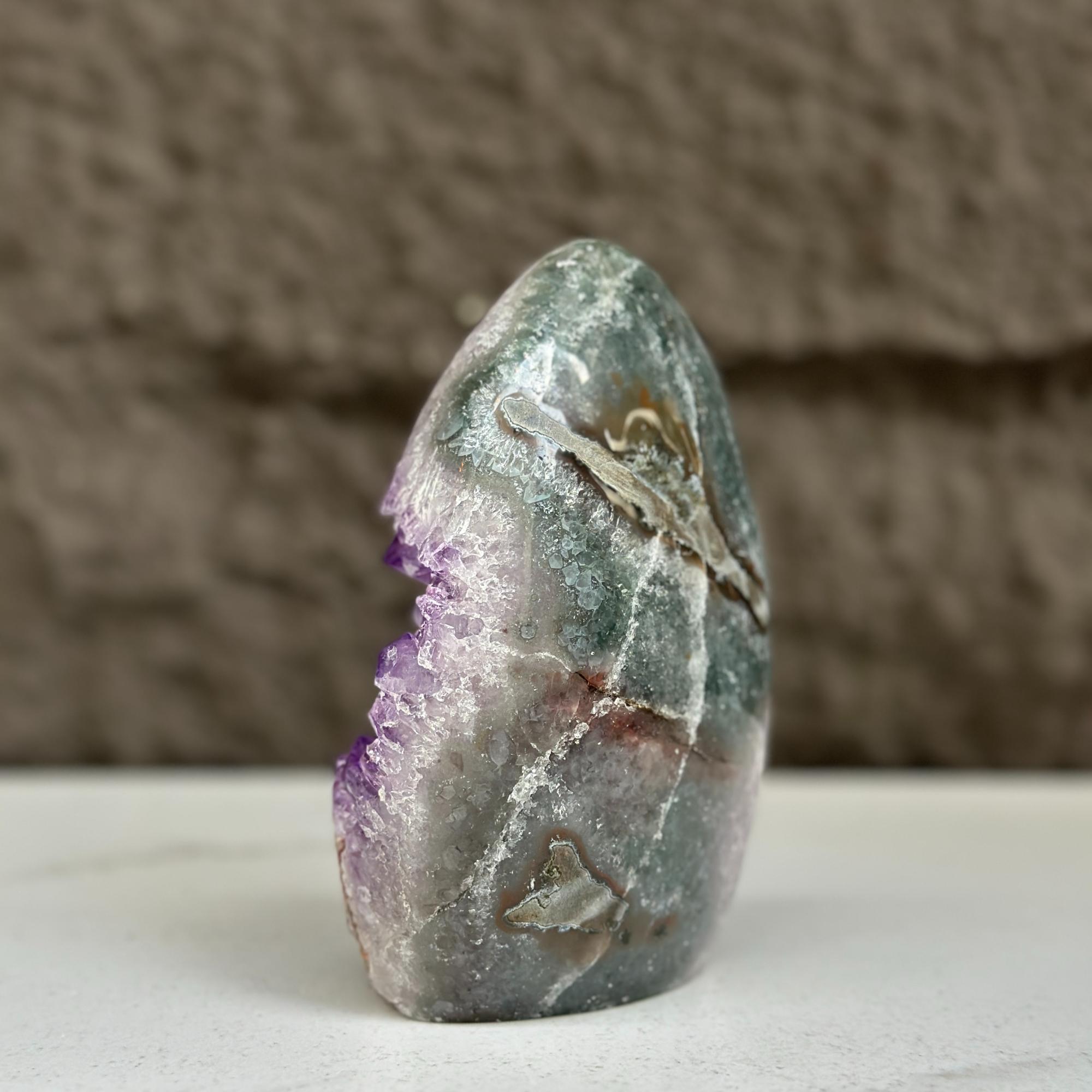 Natural Quartz Amethyst Geode Egg | | Wiccan Center