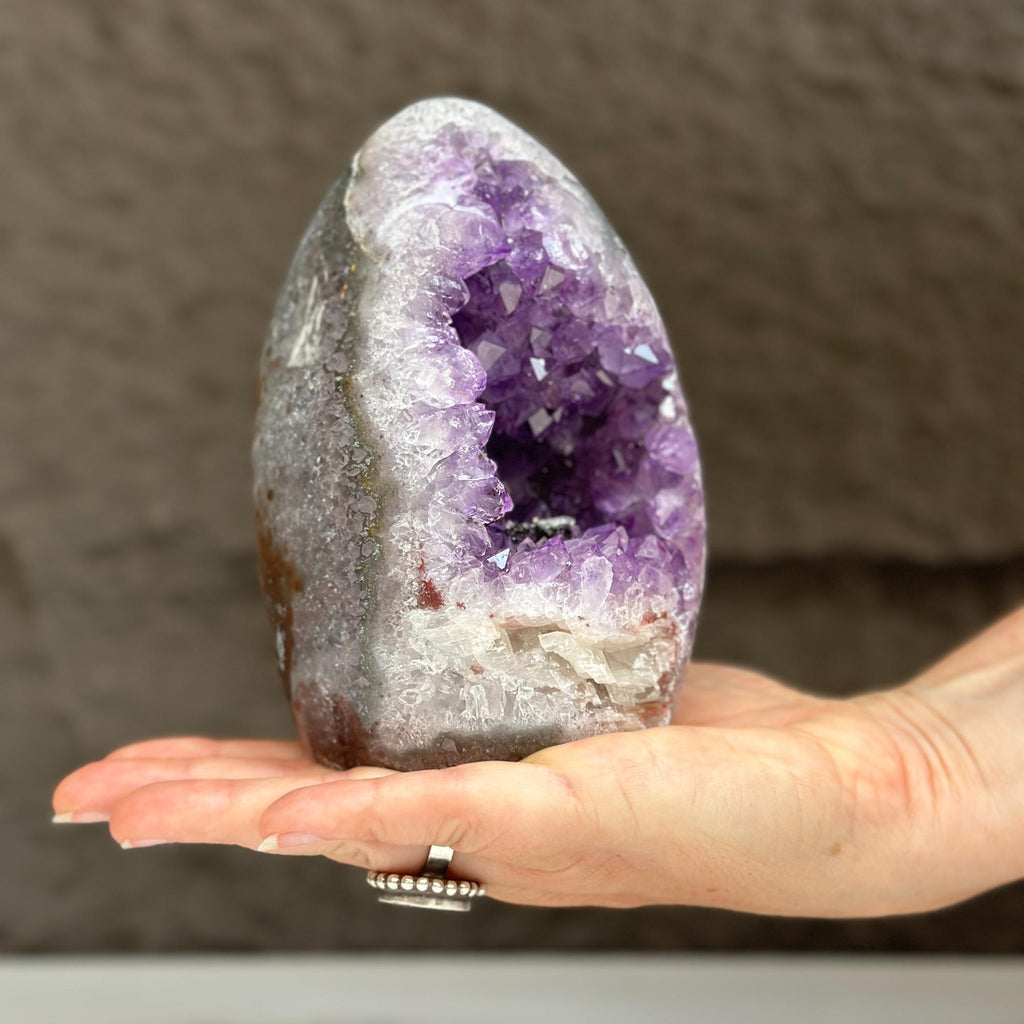 Natural Quartz Amethyst Geode Egg | | Wiccan Center