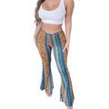 Frauen Boho Flare Pants Ethnic Tribal Print Bell Bottom Yoga Palazzo Hose | | Wiccan Center