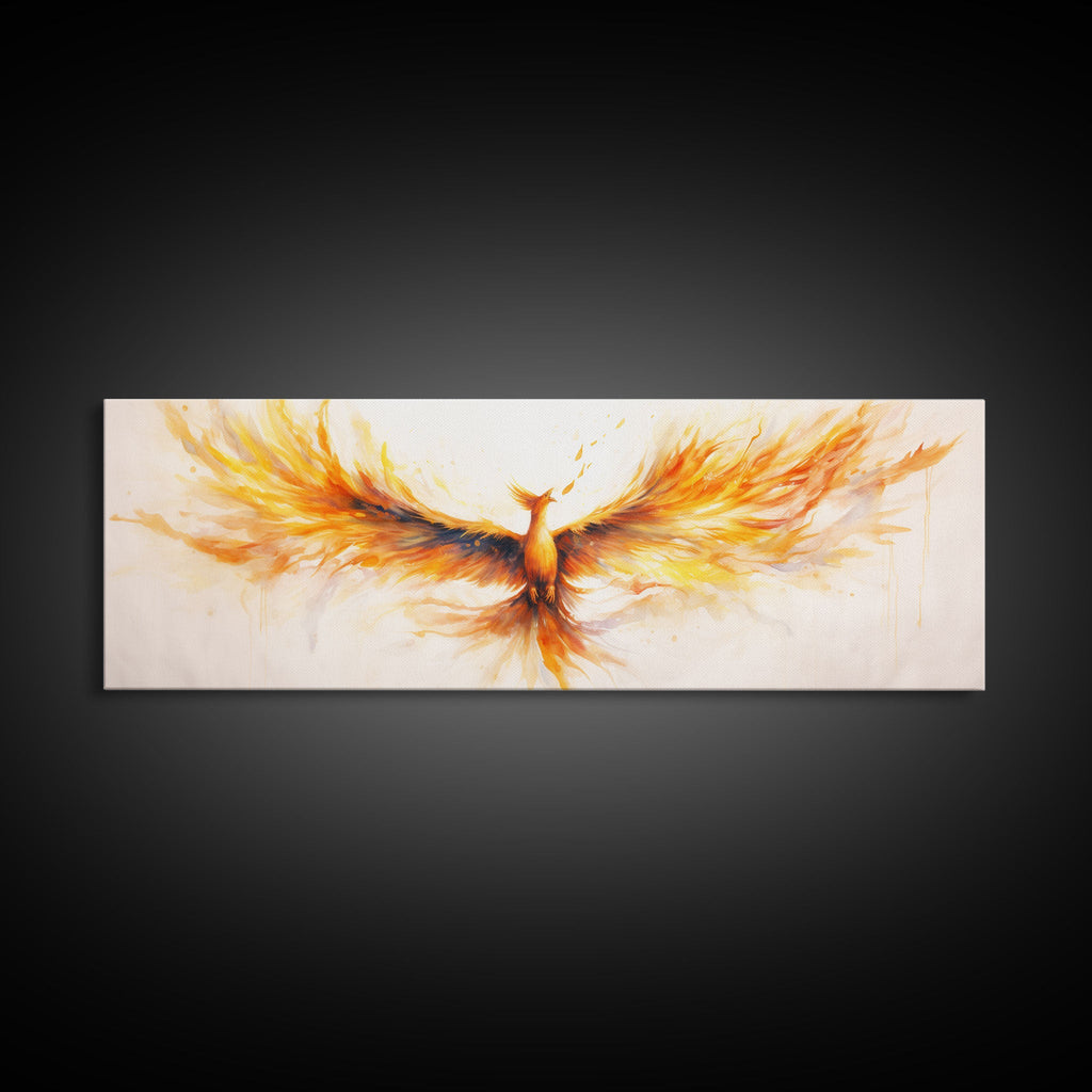 The Phoenix Panoramic Print, Mystical Rebirth, Framed Wall Art, Reincarnation Art | | Wiccan Center