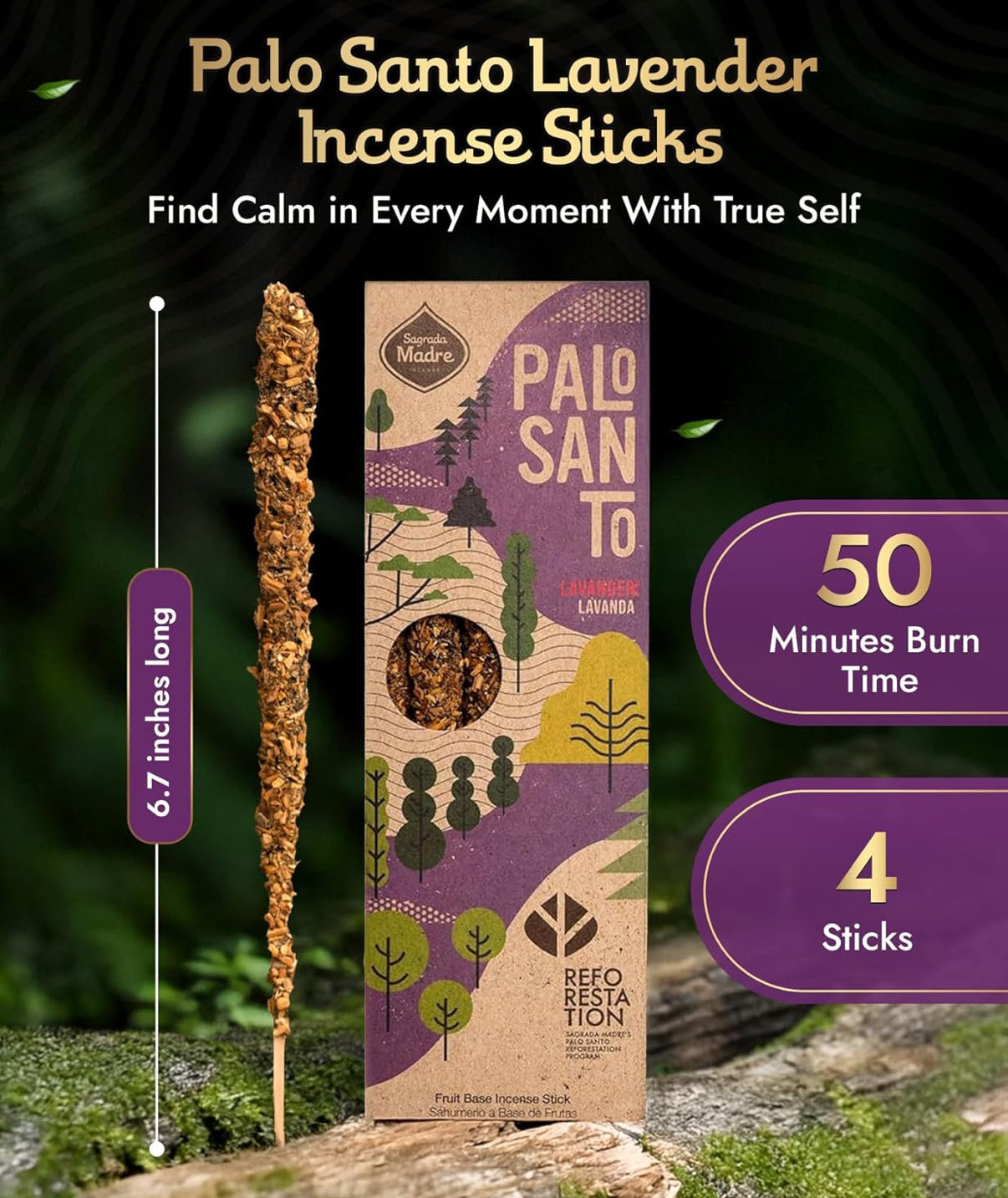 Lavender Palo Santo Incense | Incense | Wiccan Center