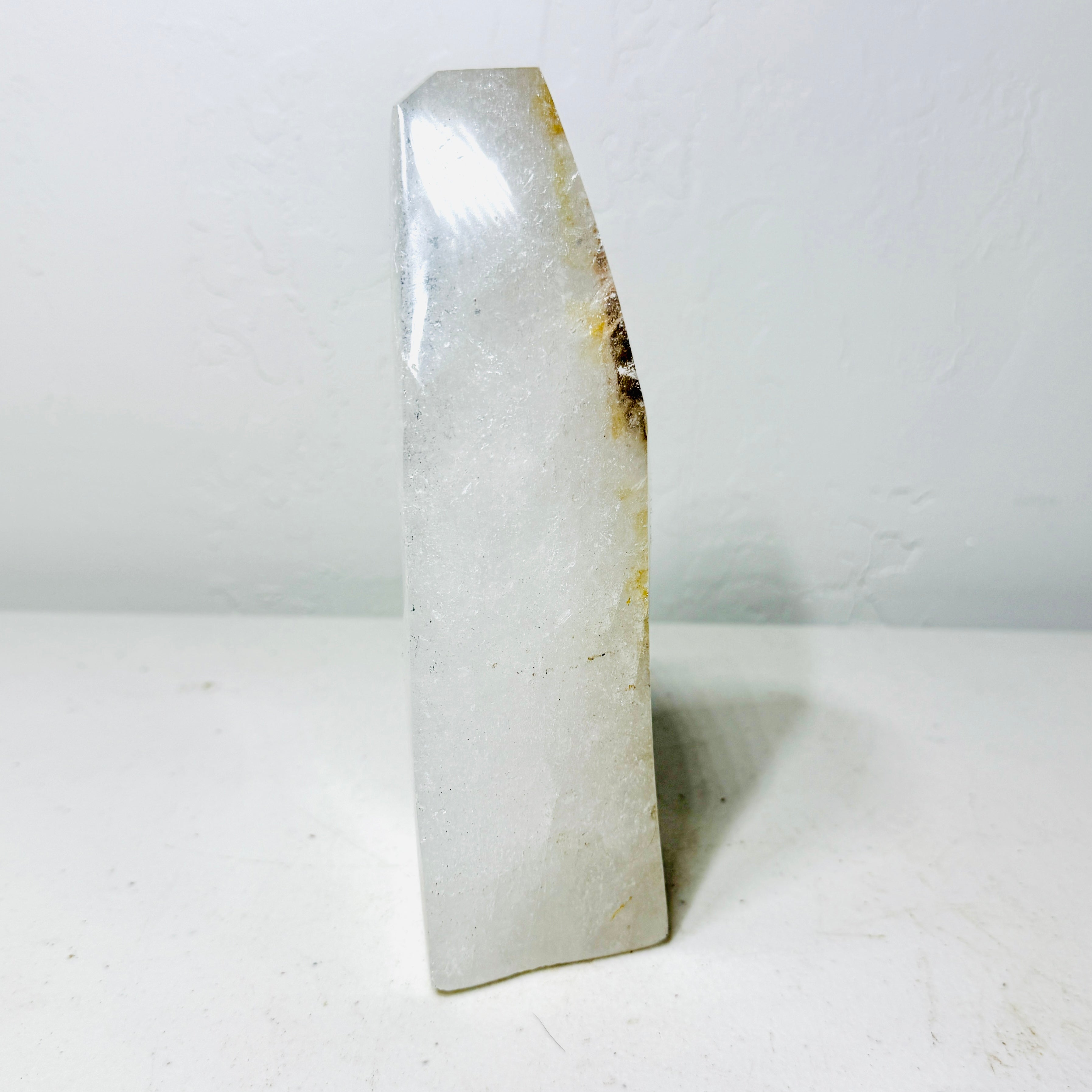 One-of-a-Kind Crystal Dream Quartz Semi-Polished Freeform with Glitter Inclusions – 3.4 lb