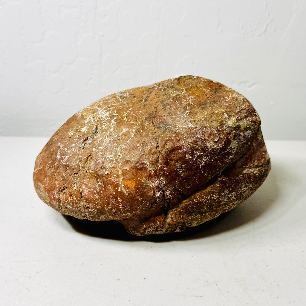 Natural Agate Geode with Translucent White Quartz Druzy Cavity – Freeform Display Specimen (3.1 lbs)