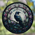 Purple Gothic Raven Suncatcher | Gifts | Wiccan Center