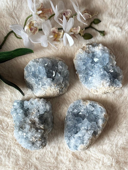 Celestite Cluster | Raw | Wiccan Center