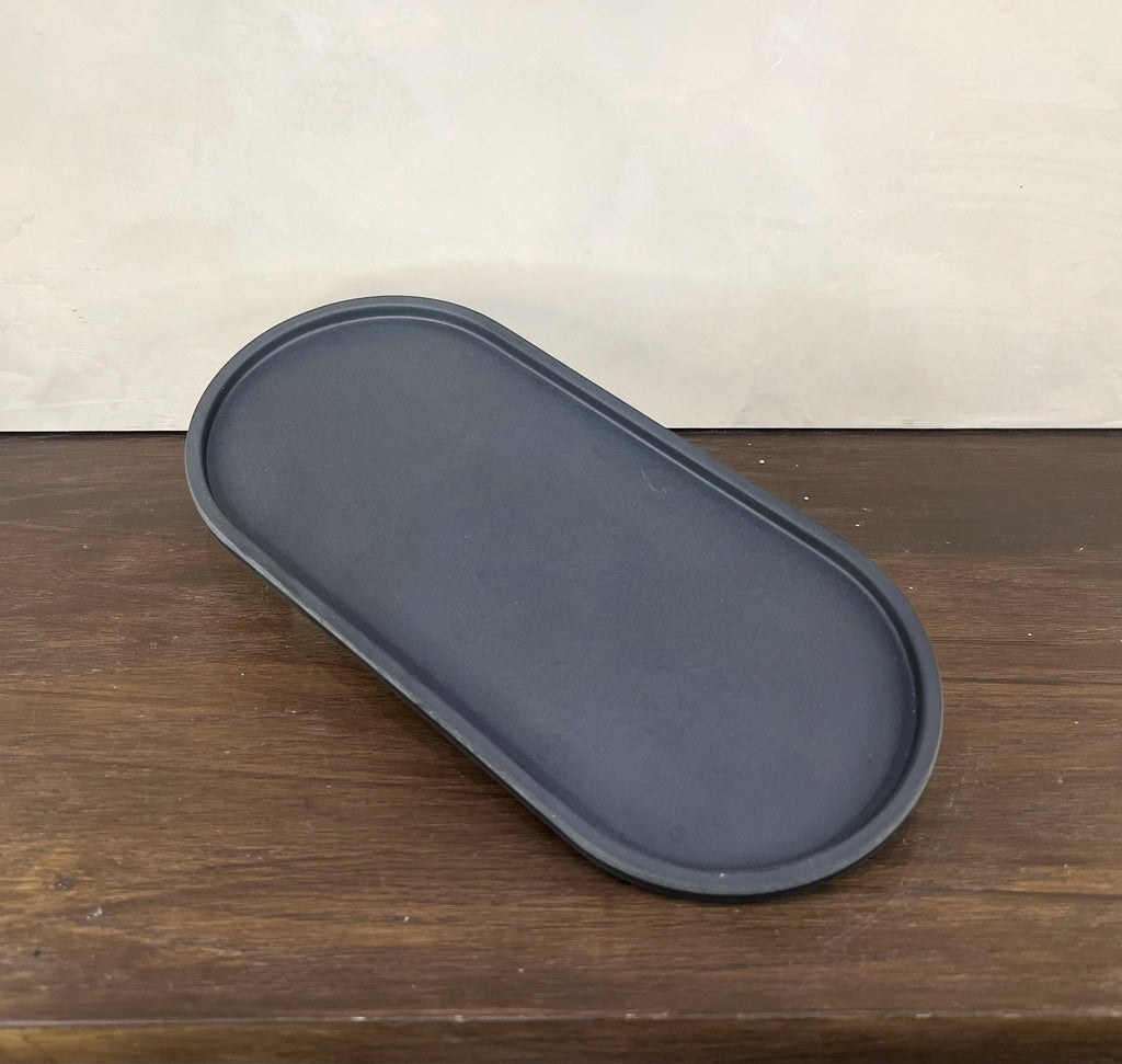 Upcycled Oval Tray: Bamboo Fibre Black | Tray | Wiccan Center