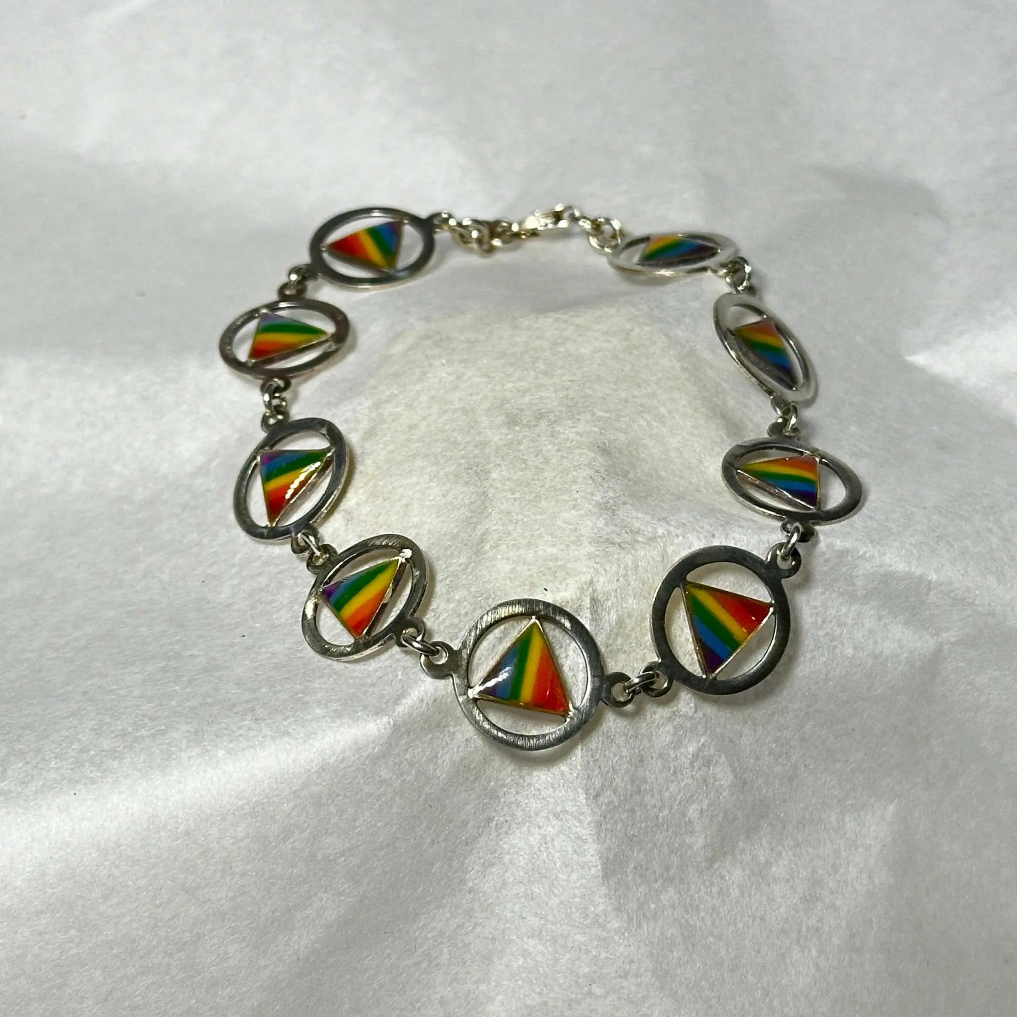 Rainbow Pride Sterling Silver Bracelet | Bracelets | Wiccan Center
