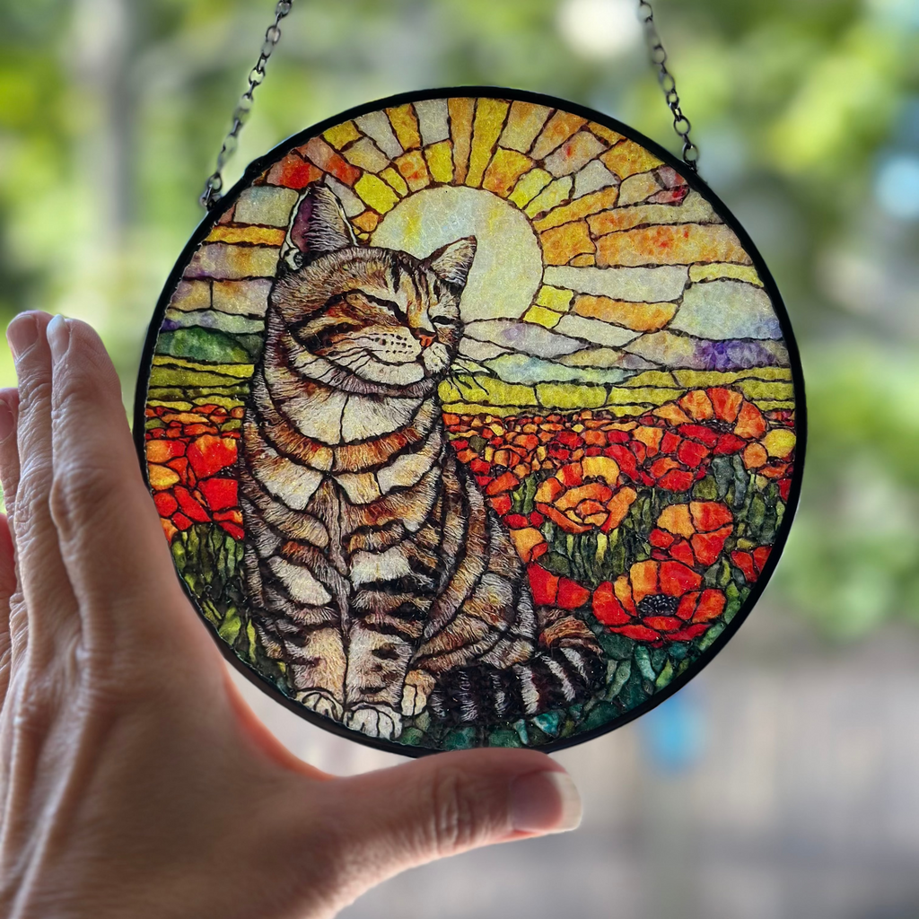 Poppy Cat Suncatcher | Gifts | Wiccan Center