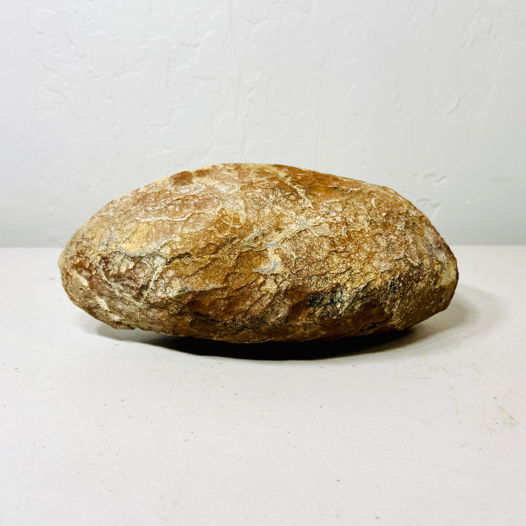 White Agate Geode with Wide Druzy Cavity & Translucent Crystals – 3.1 lbs Statement Freeform