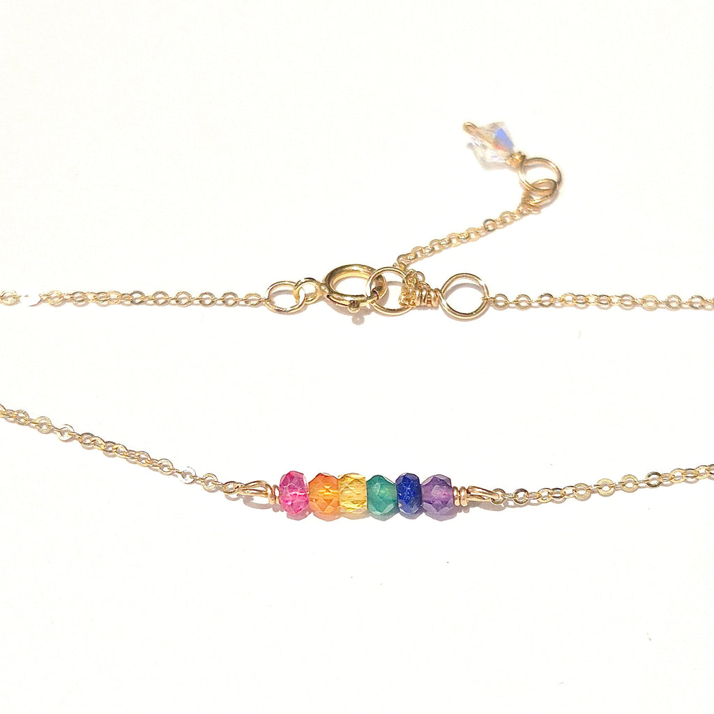 Chakra Crystal Necklace with Swarovski Clasp
