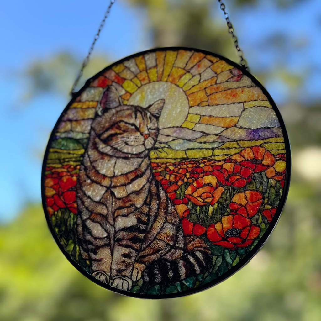 Poppy Cat Suncatcher | Gifts | Wiccan Center
