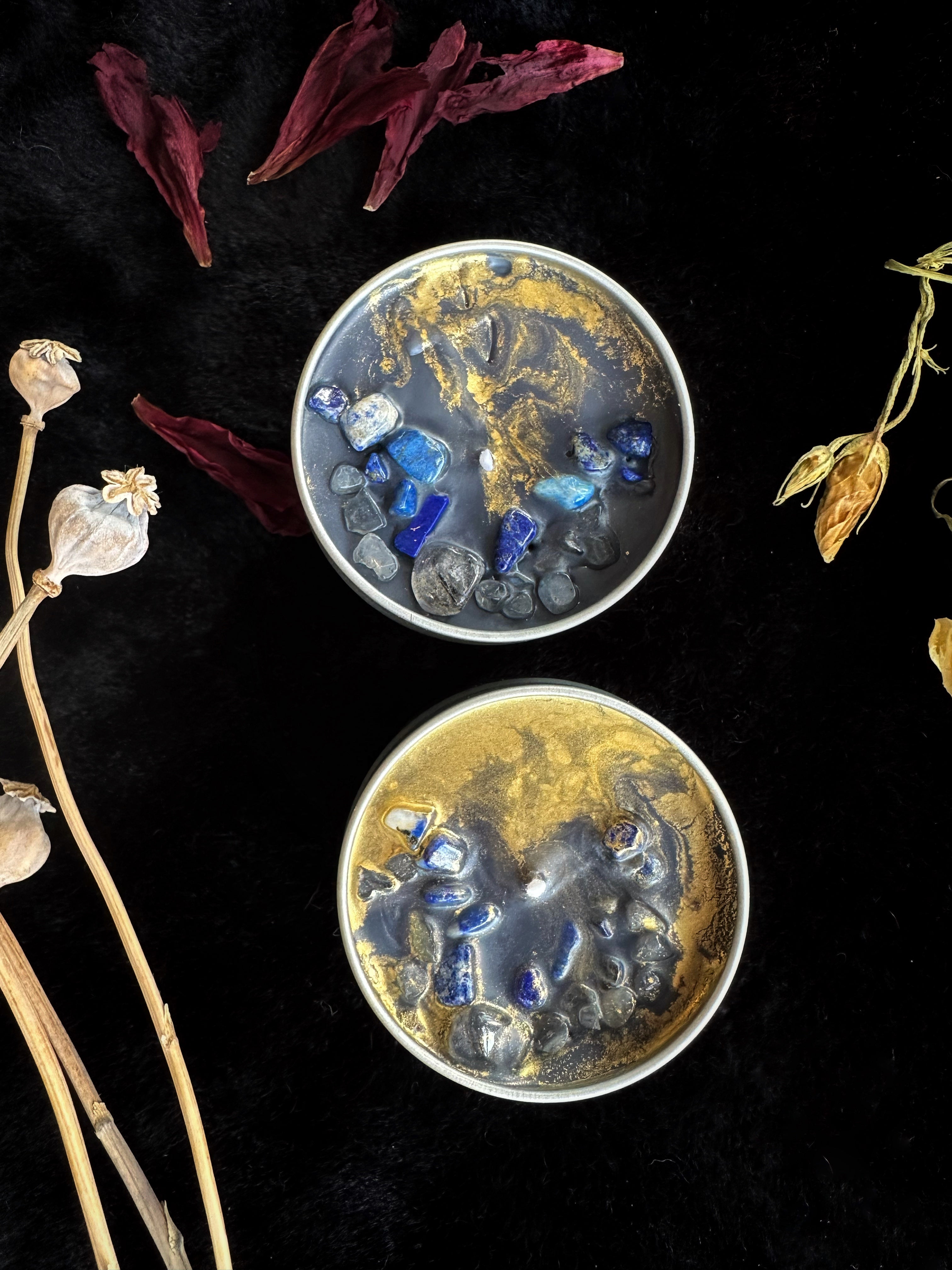 Leather & Lapis - Vegan Soy Travel Candle | Candles | Wiccan Center