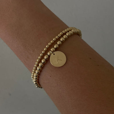classic initial juno bracelet double stack (3+4mm) | | Wiccan Center