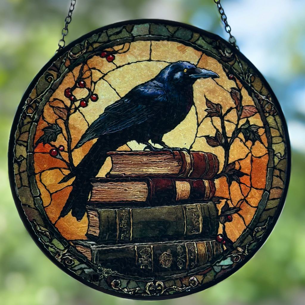 Autumn Raven Suncatcher | Gifts | Wiccan Center