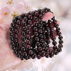 Natural Garnet Stretch Bracelet | Bracelets | Wiccan Center
