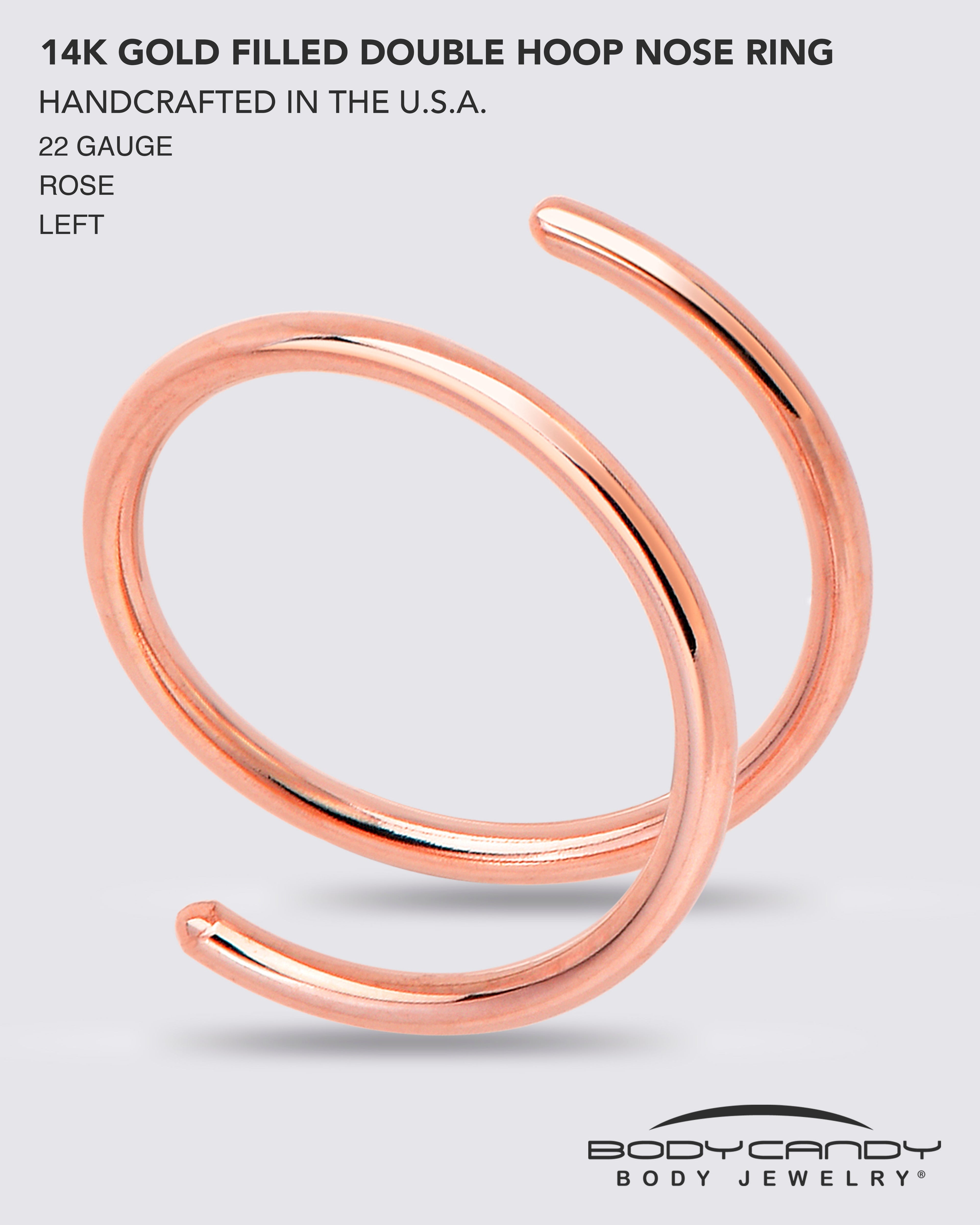 Spiral Nose Rings Double Hoop 20G | NOSE HOOP | Wiccan Center