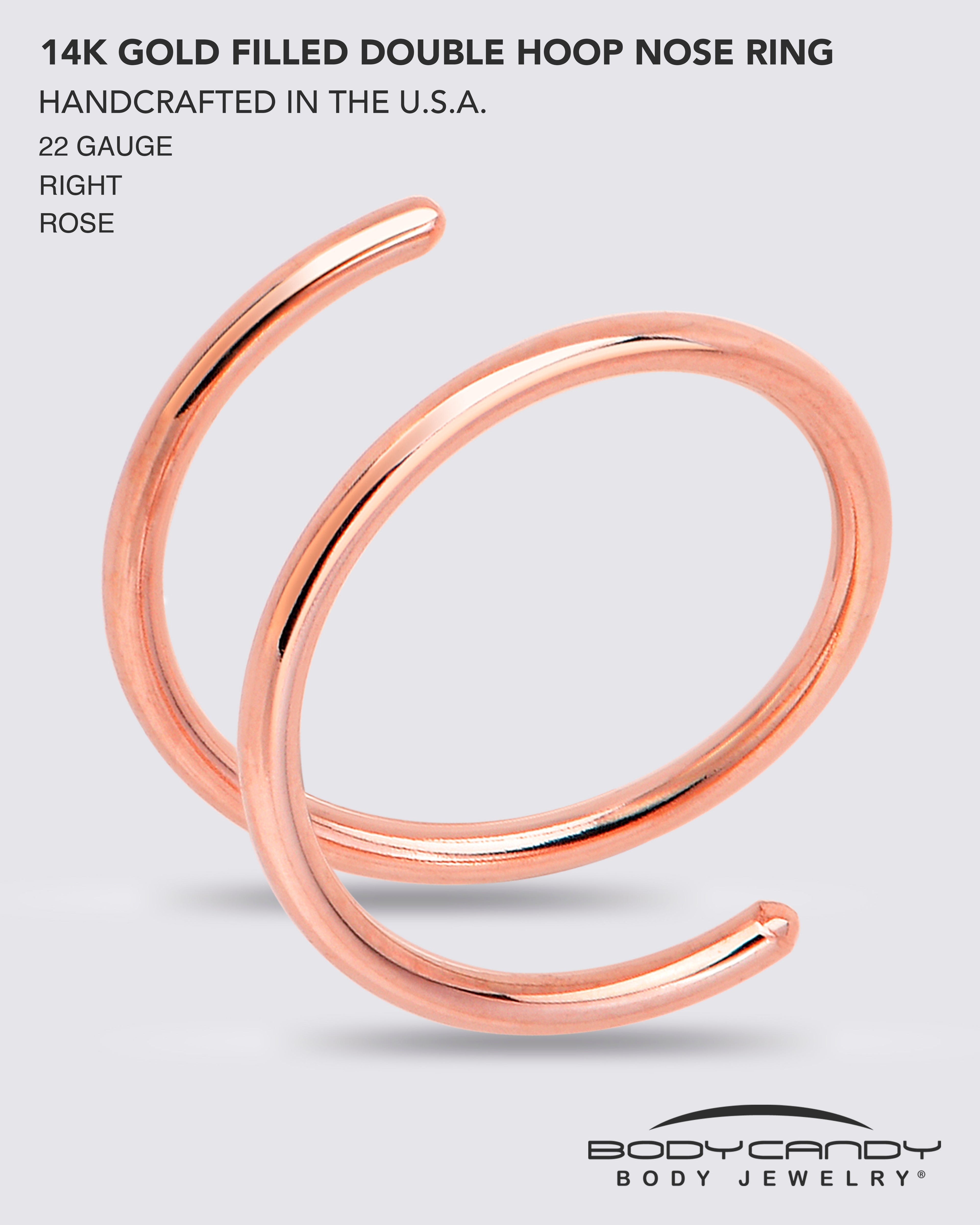 Spiral Nose Rings Double Hoop 20G | NOSE HOOP | Wiccan Center