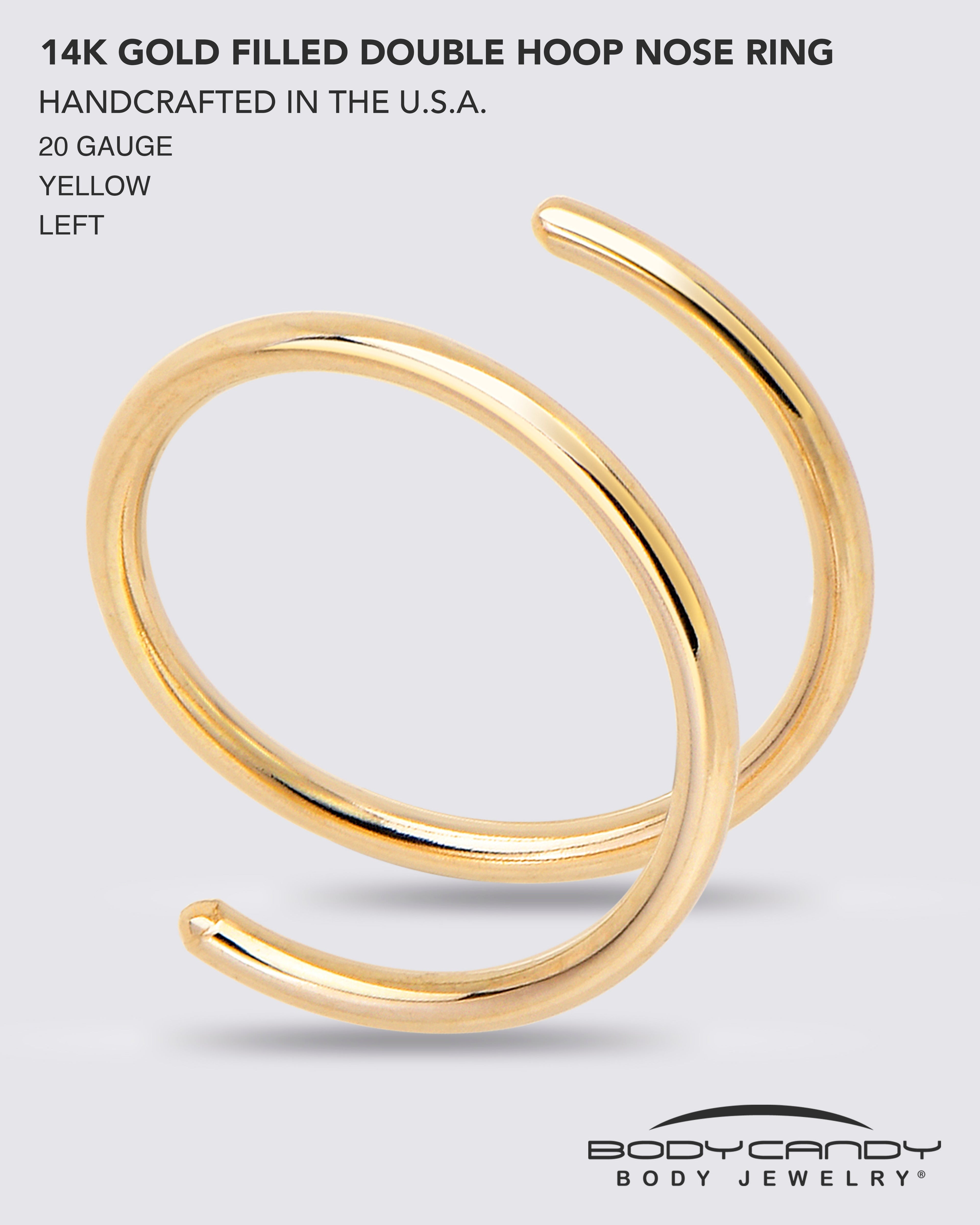 Spiral Nose Rings Double Hoop 20G | NOSE HOOP | Wiccan Center