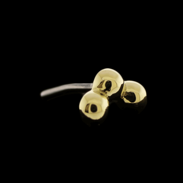 Triplu - 14KT Gold Threadless End | Threadless End | Wiccan Center