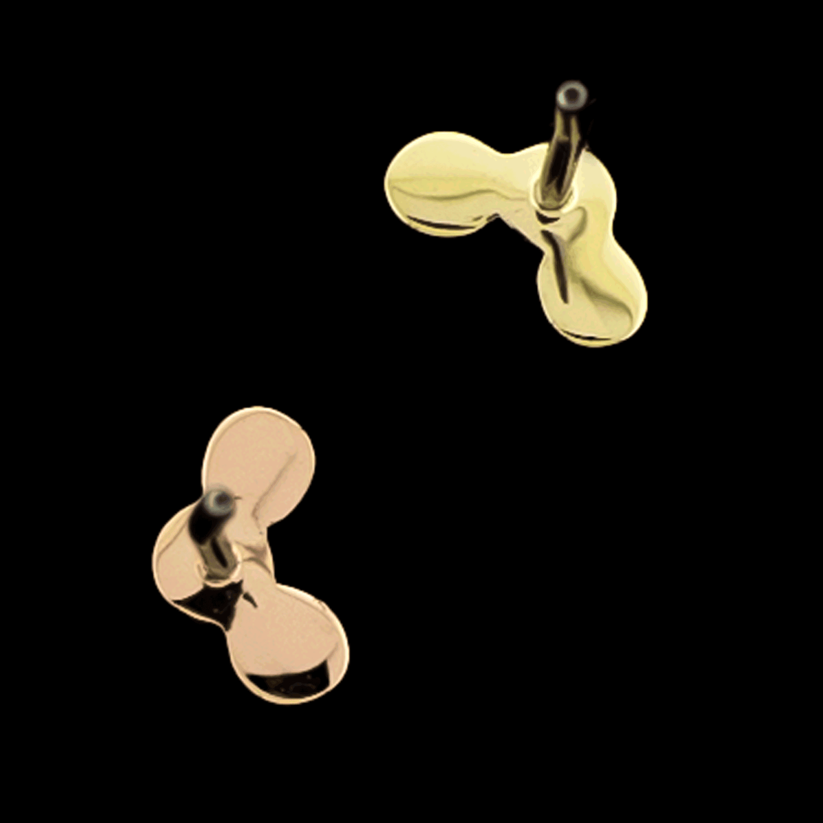 Triplu - 14KT Gold Threadless End | Threadless End | Wiccan Center