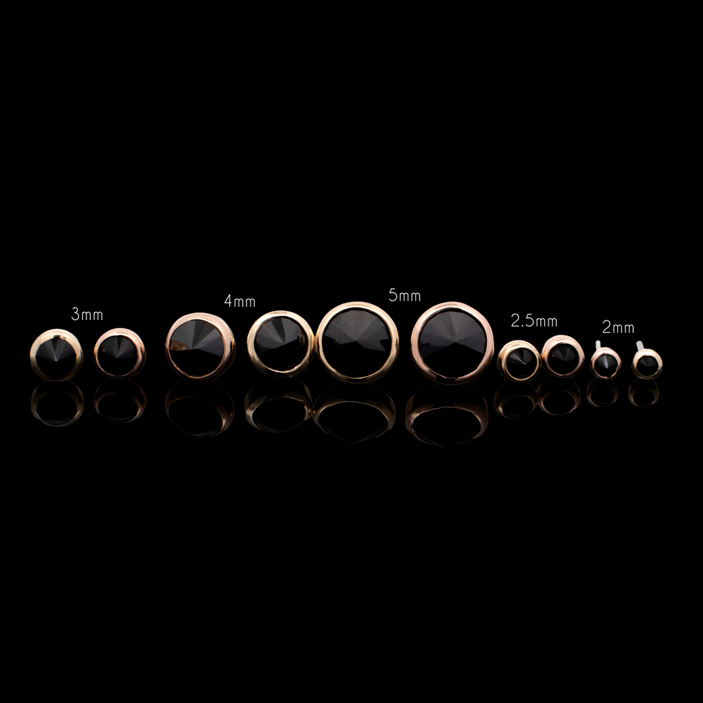Valen - 14kt Gold Threadless End | Body Jewelry | Wiccan Center