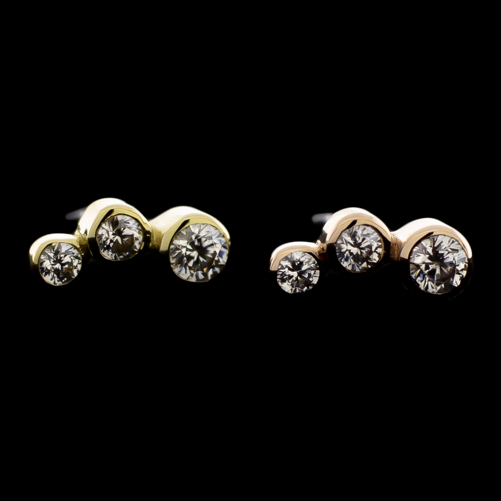 TrioLume - 14KT Gold Threadless End | Threadless End | Wiccan Center