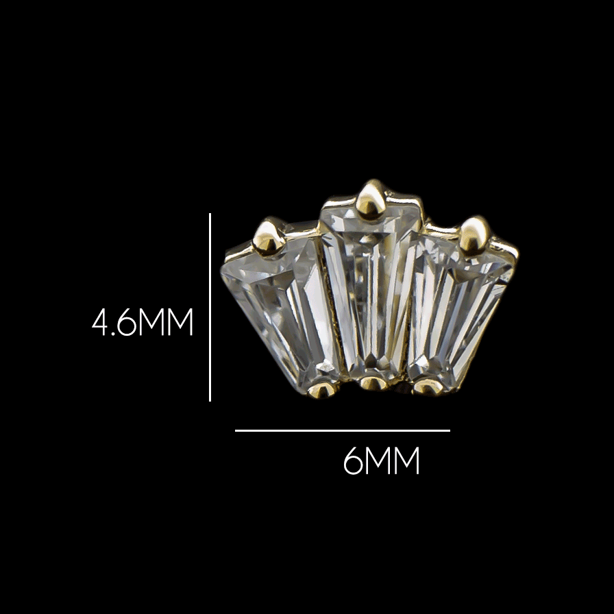 LumiFleur - 14KT Gold Threadless End | Threadless End | Wiccan Center