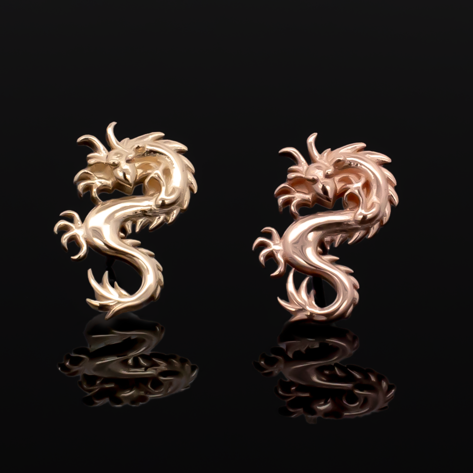 Draco - 14kt Gold Threadless End | Body Jewelry | Wiccan Center