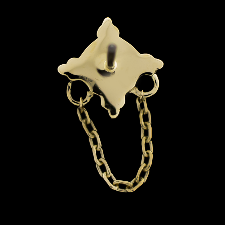 Opulenza- 14KT Gold Threadless End | Body Jewelry | Wiccan Center