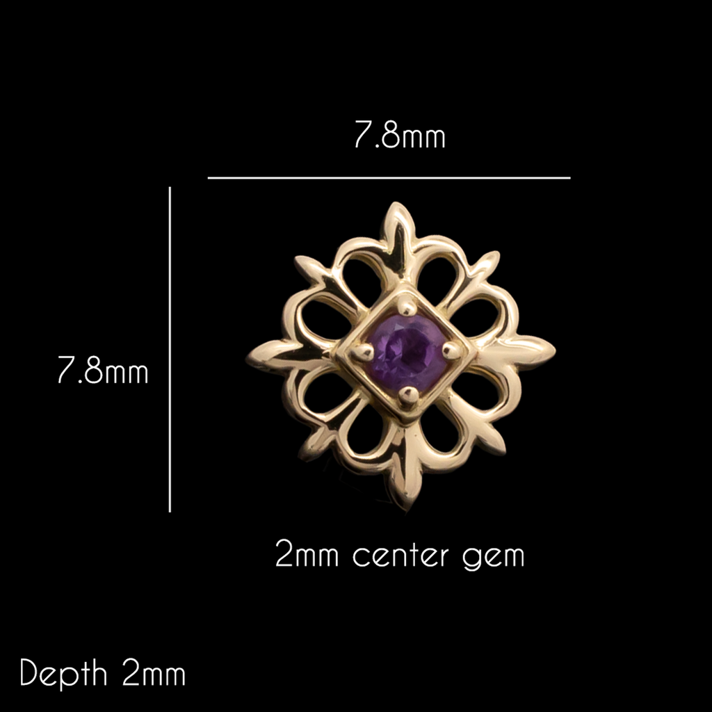 Olivia - 18kt Gold Threadless End | Body Jewelry | Wiccan Center