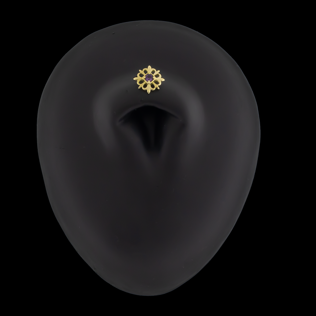 Olivia - 18kt Gold Threadless End | Body Jewelry | Wiccan Center