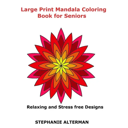 Large Print Mandala Coloring Book for Seniors: Relaxing and Stress free Designs - Paperback | Books | Wiccan Center
