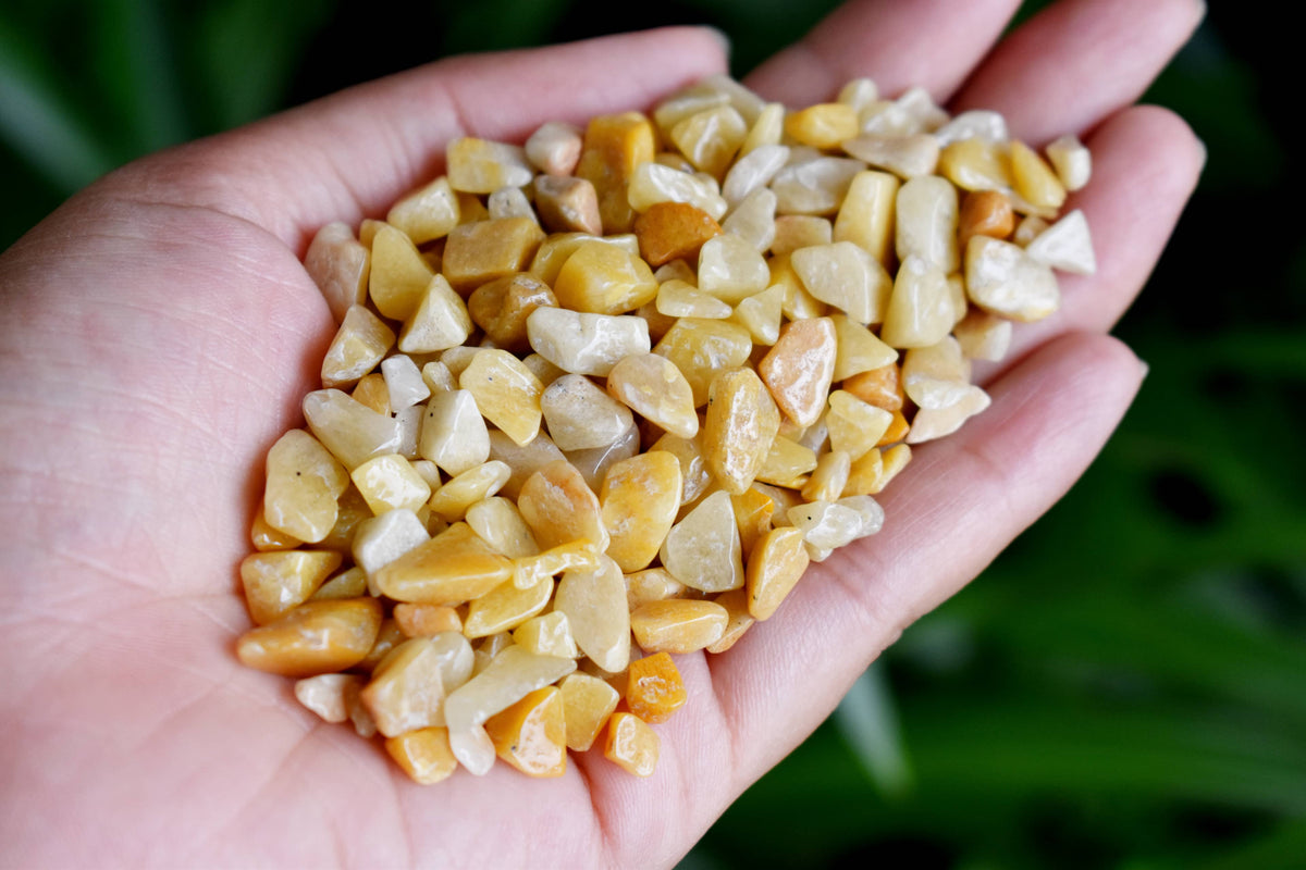 Raw Yellow Aventurine Crystal Chips. | gemstone chips | Wiccan Center