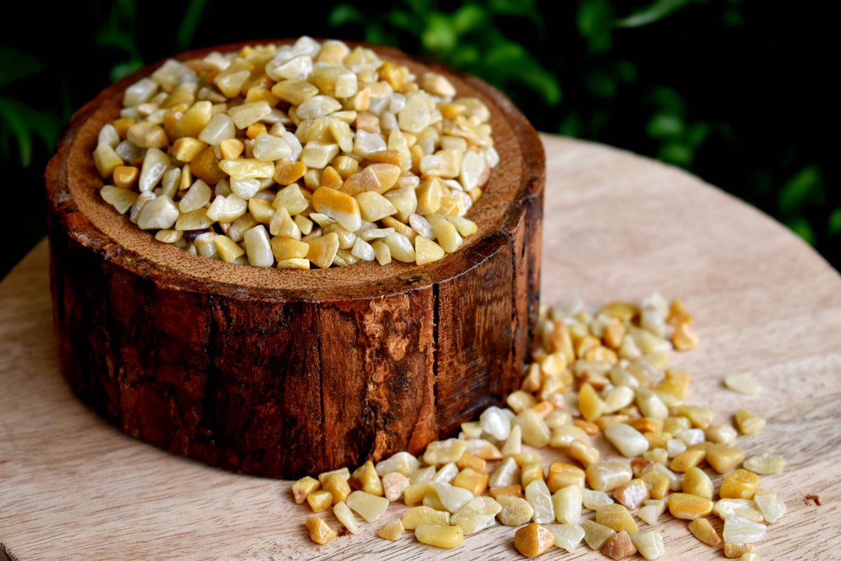 Raw Yellow Aventurine Crystal Chips. | gemstone chips | Wiccan Center
