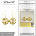 Celtic Tree Of Life Solid Gold Earrings With Timeless Craftsmanship And Symbolic Design GER060