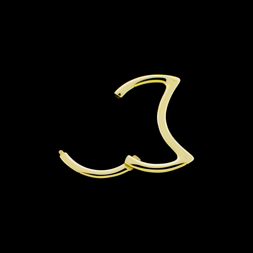 Valia - 14Kt Gold Hinged Ring - Crescent Moon | Body Jewelry | Wiccan Center