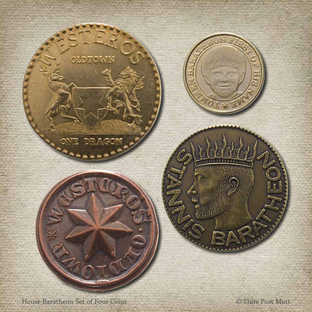 House Baratheon Set of Four Coins | Artwork | Wiccan Center