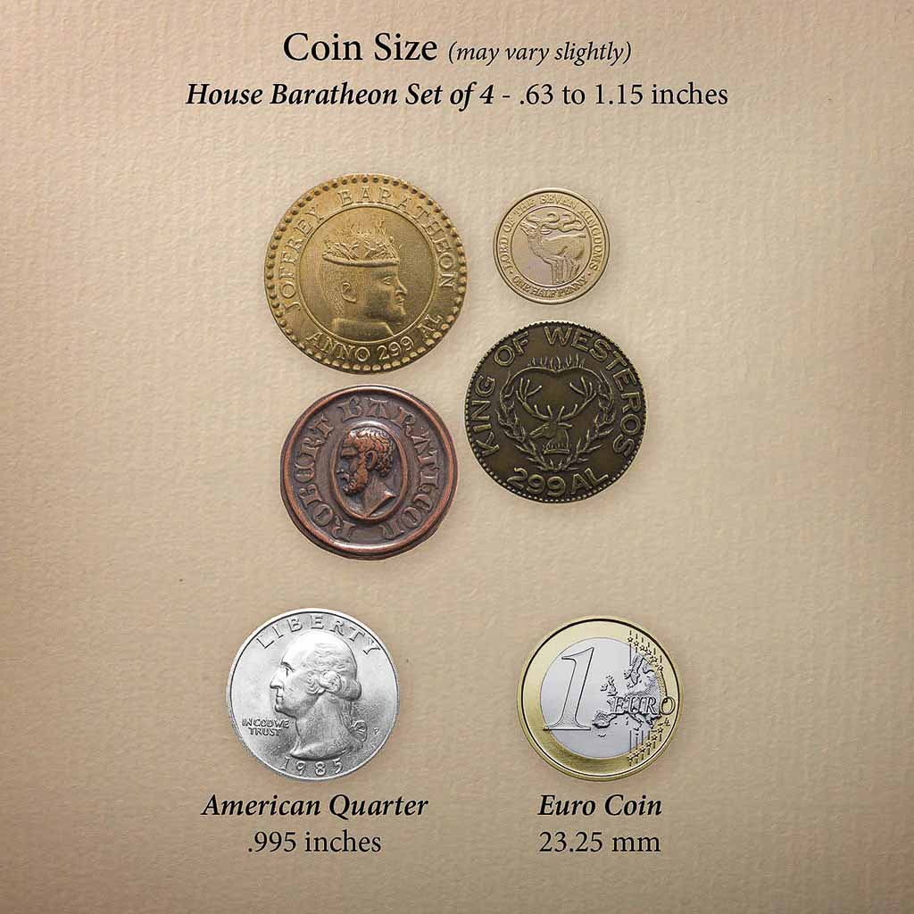 House Baratheon Set of Four Coins | Artwork | Wiccan Center