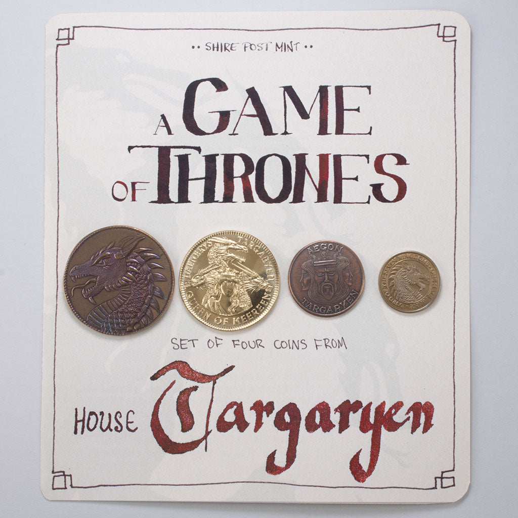 House Targaryen Set of Four Coins | Artwork | Wiccan Center