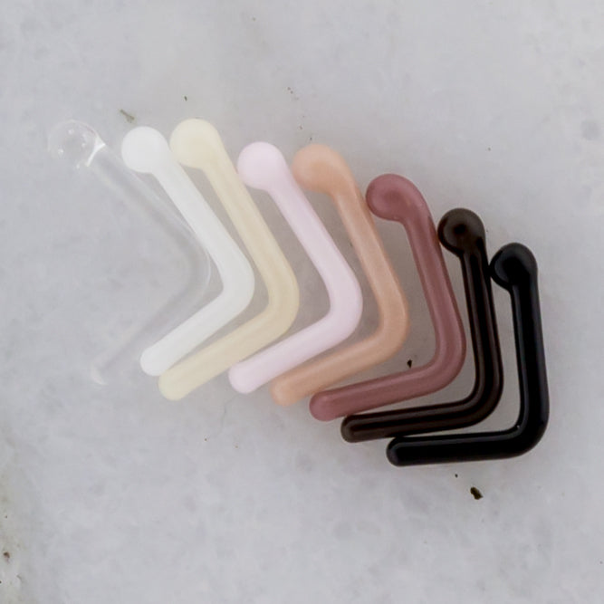 Borosilicate Glass Hide It Nose Screws | Body Jewelry | Wiccan Center