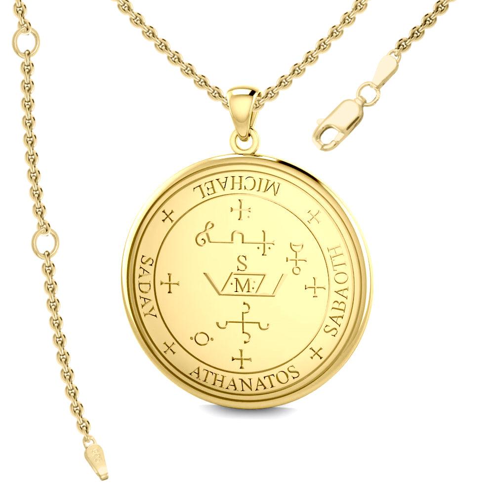 Sigil of the Archangel Michael Solid Gold Pendant GPD2818
