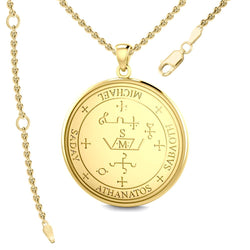 Sigil of the Archangel Michael Solid Gold Pendant GPD2818 | Pendant | Wiccan Center