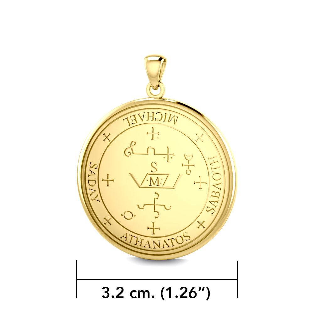 Sigil of the Archangel Michael Solid Gold Pendant GPD2818