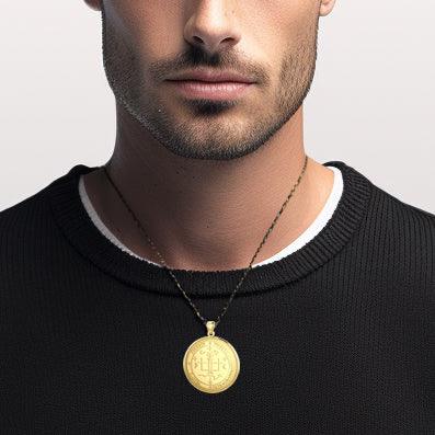 Archangel Gabriel Sigil Pendant In Solid Gold Jewelry GPD2819 Spiritual Protection Charm