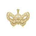 Celtic Butterfly Solid Gold Pendant GPD4119 Symbol of Transformation and Renewal Jewelry
