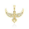 Phoenix Fleur De Lis Solid Gold Pendant GPD5089 Premium Gold Jewelry For Men Women