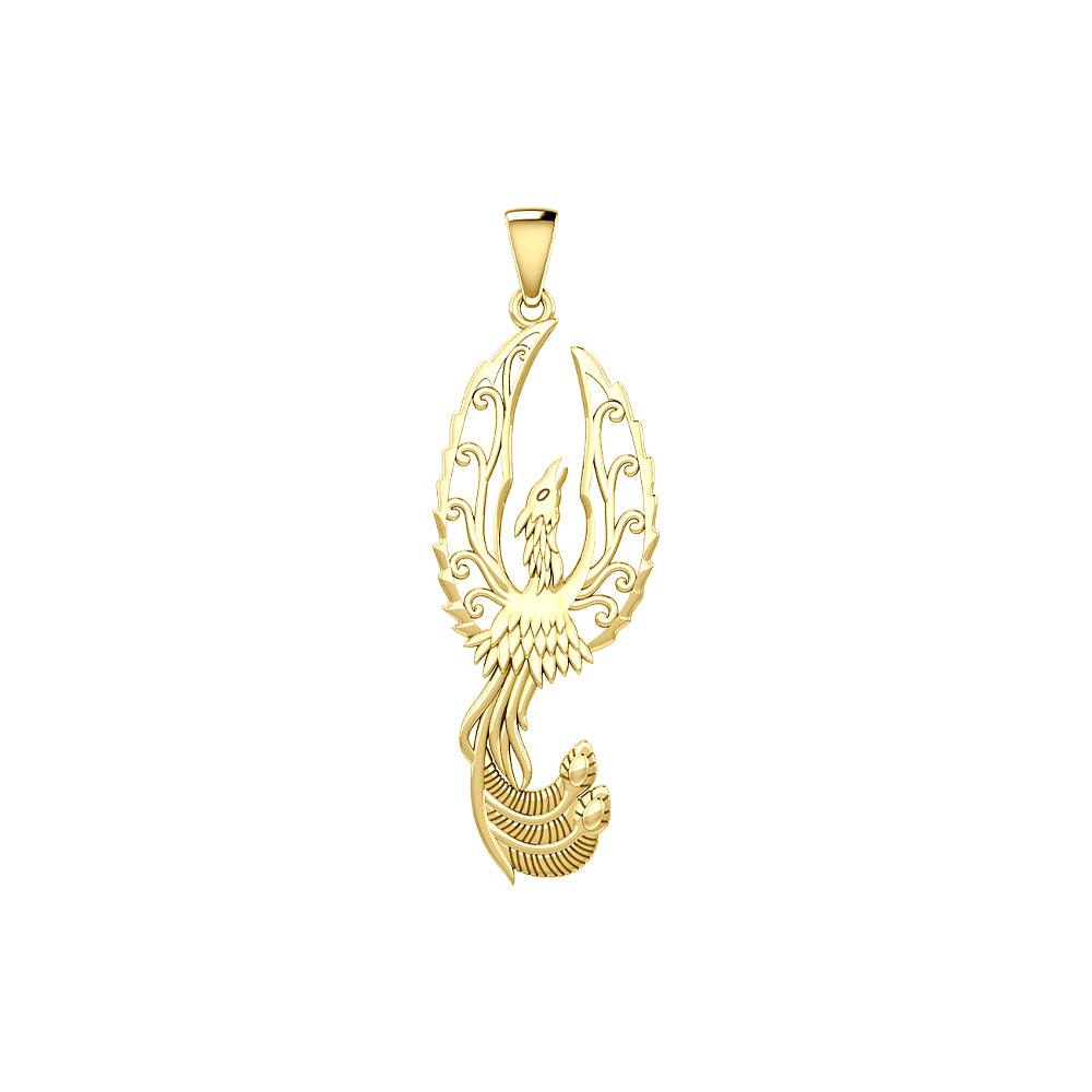 Mythical Phoenix Solid Yellow Gold Pendant GPD5723
